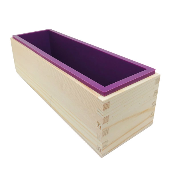 Kit de moldes de silicona para elaboración de jabones, molde de jabón  rectangular flexible con caja de madera
