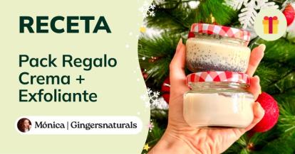 Receta de Pack de Regalo: Exfoliante + Crema Natural. Idea de Regalo para amantes de la cosmética casera